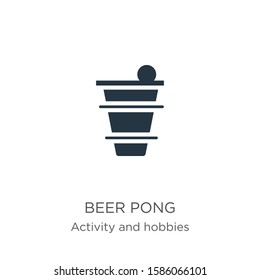 Beer pong icon vector. Trendy flat beer pong icon from activities collection isolated on white background. Vector illustration can be used for web and mobile graphic design, logo, eps10