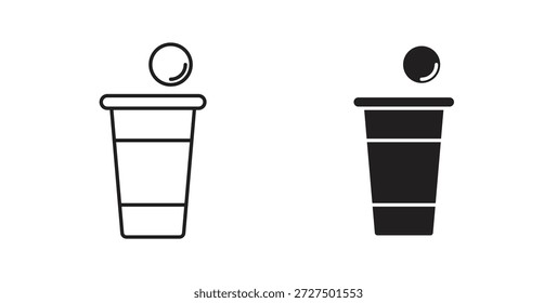Ícone de beer pong para web e app. ilustração vetorial eps