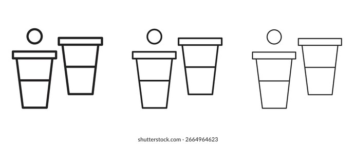 Ícone de Beer pong para Elementos de Site ou Apps, Logotipo. Gráficos de vetor de pixel