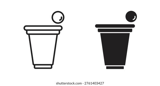 Beer pong icons. High-quality vector designs