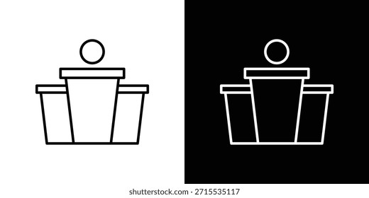Ícones de beer pong para elementos de UI. Ilustração vetorial de alta qualidade.