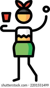 beer pong isolated design element stock illustration. Vector on a white background