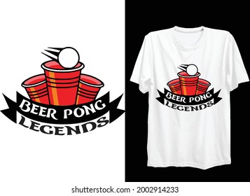 beer pong legends t-shirt design 
