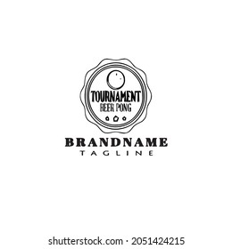 beer pong logo cartoon icon design template modern vector illustration