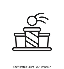 Beer Pong Outline Icon Vector Illustration