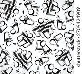 Beer pong pattern background set. Collection icon beer pong. Vector