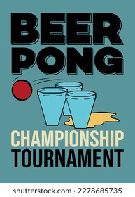 beer pong tournament poster flyer social media post design