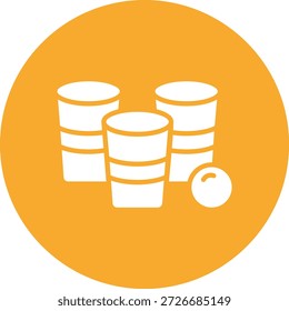 Ilustração do design do ícone do vetor do pong da cerveja