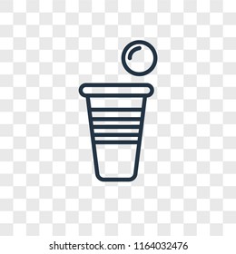 Beer pong vector icon isolated on transparent background, Beer pong logo concept