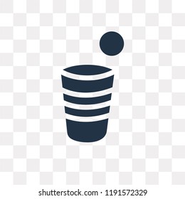 Beer pong vector icon isolated on transparent background, Beer pong transparency concept can be used web and mobile