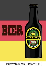 Beer poster with German Deutschland flag