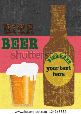 Beer poster with German flag