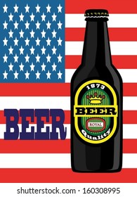 Beer Poster Usa American Flag Stock Vector (Royalty Free) 160308995 ...