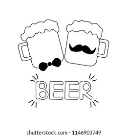 Beer poster. Vector illustration