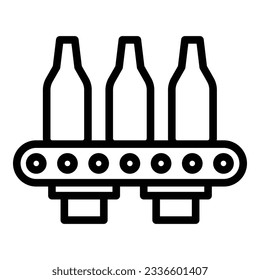 Beer process line icon outline vector. Factory tank. Drink production