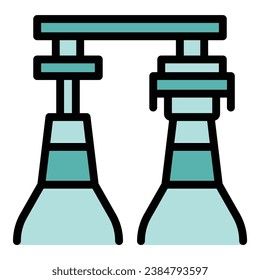Beer production icon outline vector. Drink tank. Beer alcohol color flat