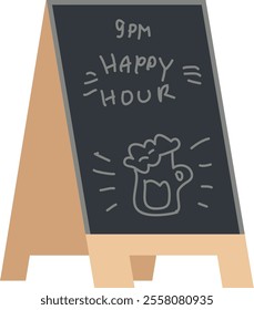 Beer Pub Street Table Vector Illustration