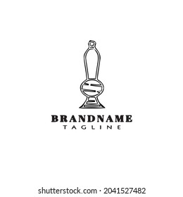 beer pump cartoon logo icon design template black modern isolated vector illustration