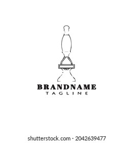 beer pump cartoon logo icon design template black modern creative vector illustration