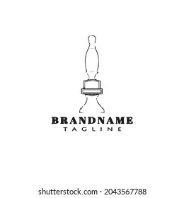 beer pump cartoon logo icon design template black modern isolated vector creative