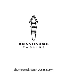 beer pump cartoon logo icon design template black modern isolated vector illustration