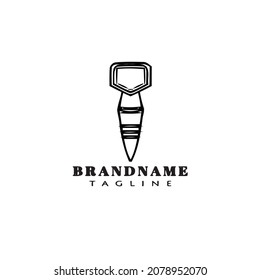 beer pump cartoon logo icon design template black modern creative vector illustration