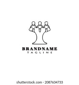 beer pump cartoon logo icon design template black modern isolated vector symbol