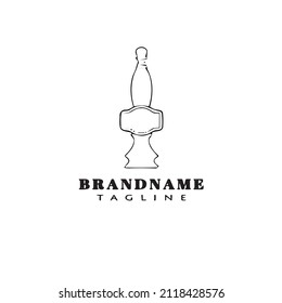 beer pump cartoon logo icon design template black modern creative vector illustration