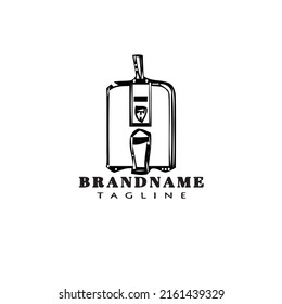 beer pump cartoon logo icon design symbol black modern isolated vector illustration