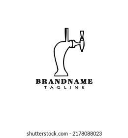 beer pump cartoon logo icon design template modern isolated vector illustration