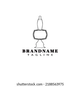 beer pump cute logo icon design template black modern isolated vector illustration