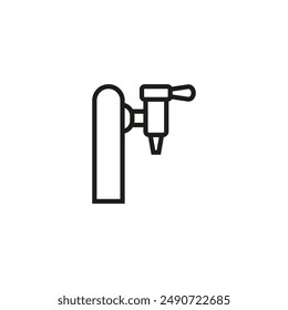 Beer pump icon with tap and handle. Vector illustration on white background.