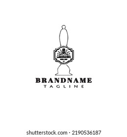 beer pump logo icon design template black modern isolated vector illustration