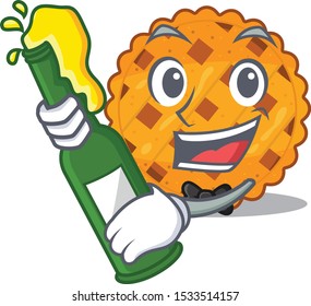 With beer pumpkin pie in a character jar