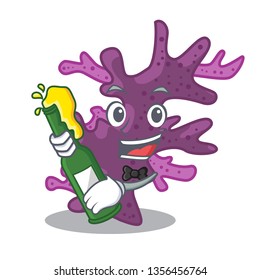 With beer purple coral reef the shape mascot