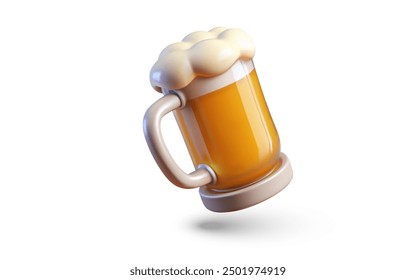 Beer realistic 3d render icons