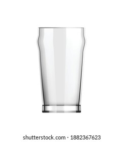 Beer realistic composition with isolated image of big beer glass vector illustration