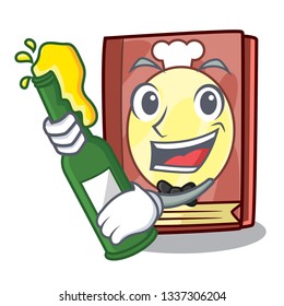 With beer recipe book on the mascot shelf