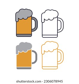 beer related icon vector isolated on background