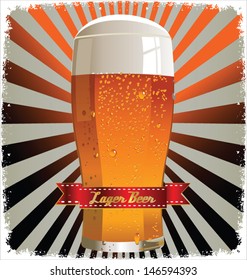 Beer retro background