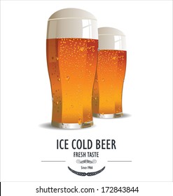 Beer retro background