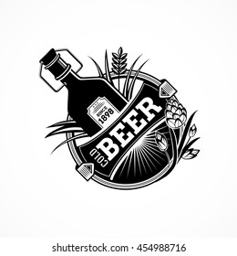 beer retro logo