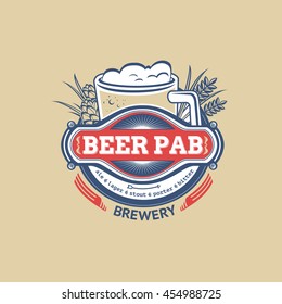 beer retro logo