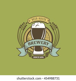 beer retro logo
