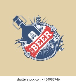 beer retro logo