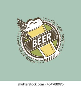 beer retro logo