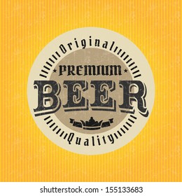 beer retro styled seal of brew good as a pattern of advertisement editable layered vector beer classic froth ritual original texture bar isolated black formal sign foam ceremony myth fancy offset clas