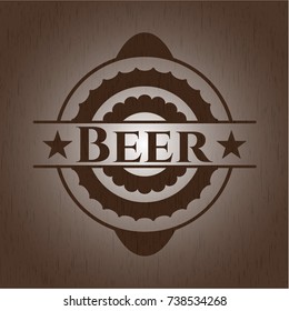 Beer retro wood emblem