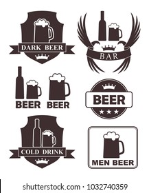 Beer rubber stamp. Isolated beer on white background. EPS 10. Vector illustration