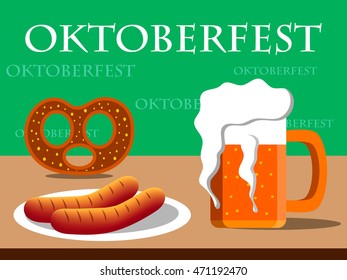 Beer and sausages for Oktoberfest